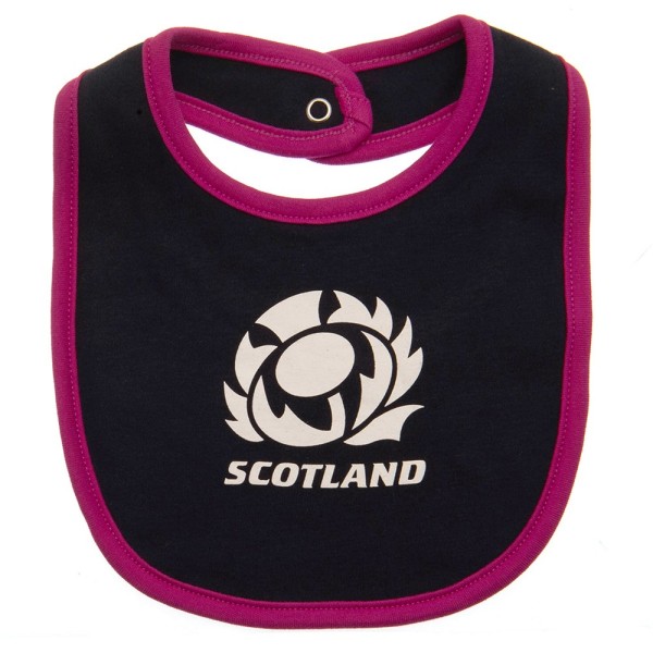 Scotland RU Baby Haklappar (Pack med 2) One Size Svart/Rosa/Vit Black/Pink/White One Size
