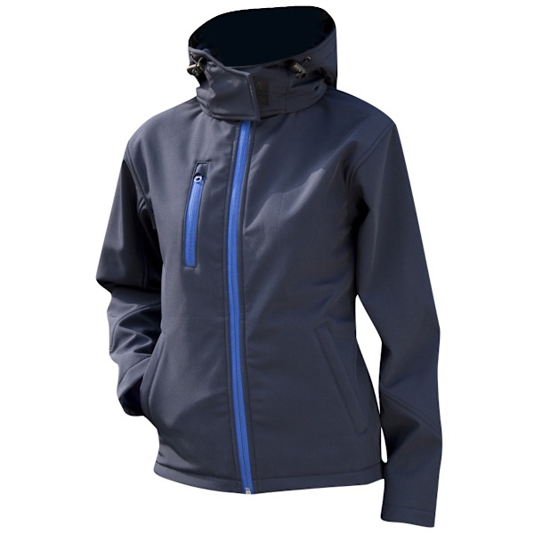Result Core Dam/Dam Lite Huvförsedd Softshelljacka XS Marin/ Navy/Royal XS