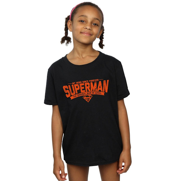 DC Comics Girls Superman My Hero Bomull T-shirt 12-13 år Svart Black 12-13 Years