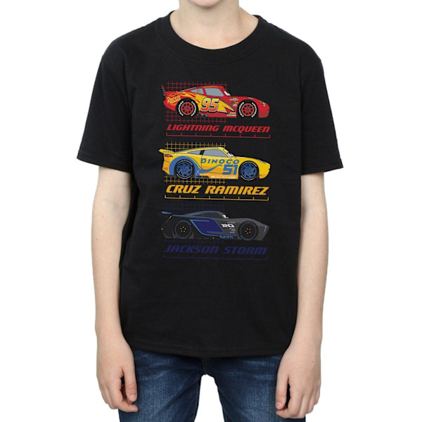 Cars Pojkars Racer Profil Bomulls T-shirt 5-6 År Svart Black 5-6 Years