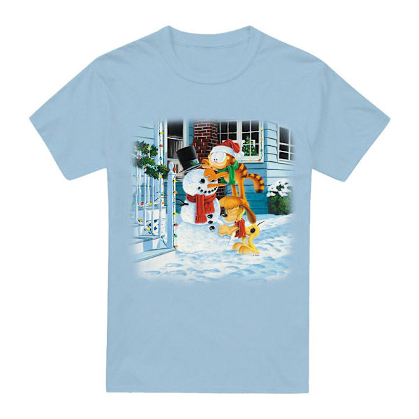 Garfield Herr Snow Fun T-Shirt XL Ljusblå Light Blue XL