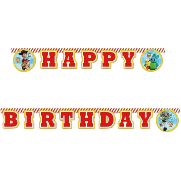 Toy Story 4 Bokstäver Happy Birthday Banner En Storlek Flerfärgad Multicoloured One Size