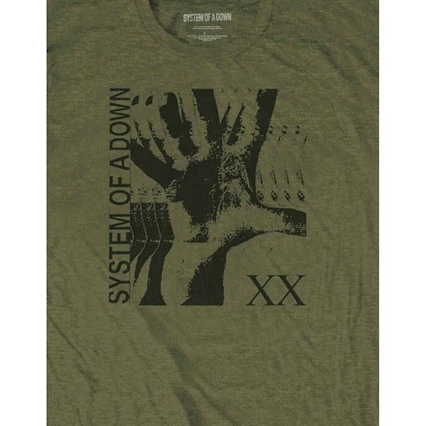System Of A Down Unisex Adult Intoxicated T-Shirt M Military Gr Military Green M