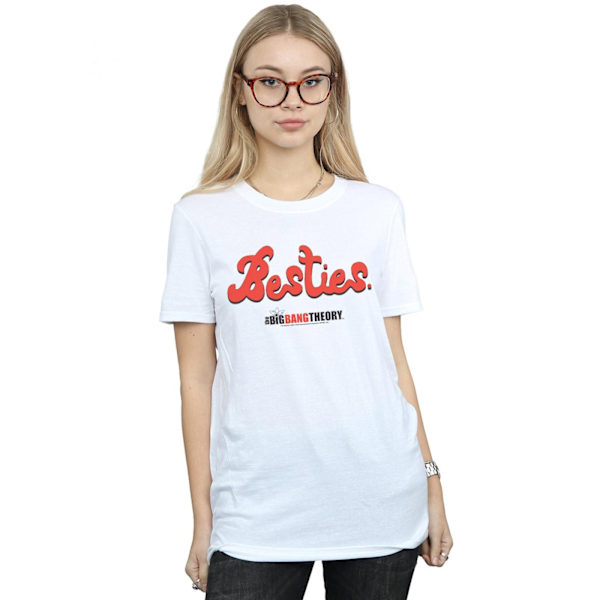The Big Bang Theory Damkläder/Dam Besties Text Bomull Boyfriend White XXL