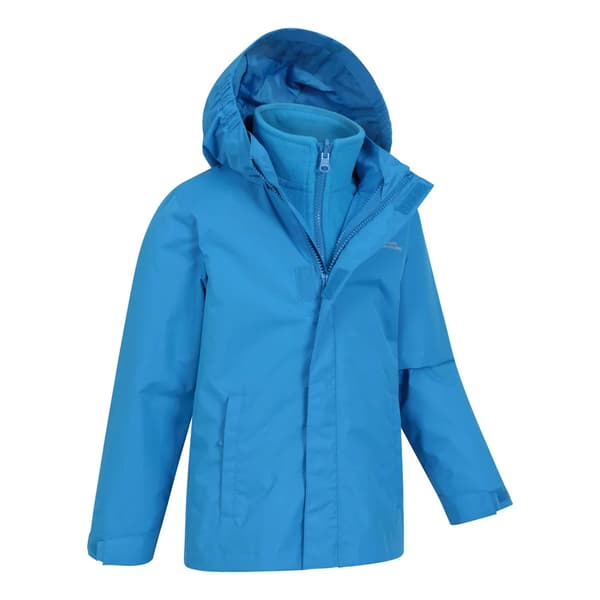Mountain Warehouse Fell 3-i-1 Vattenavvisande Jacka för Barn/Ungdom Bright Blue 11-12 Years