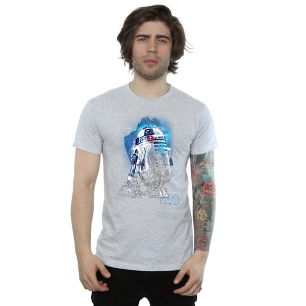 Star Wars: The Last Jedi Herr R2-D2 Borstad Bomull T-shirt S Sp Sports Grey S