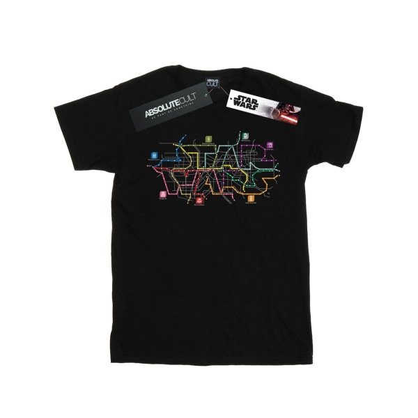 Star Wars Boys Subway Map Logo T-shirt 5-6 år Svart Black 5-6 Years