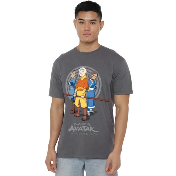 Avatar: The Last Airbender Herr Team Avatar T-Shirt XXL Kolgrå Charcoal XXL