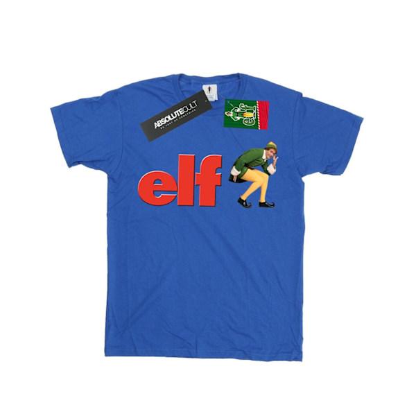 Elf Boys Crouching Logo T-Shirt 7-8 år Kungligt Blå Royal Blue 7-8 Years