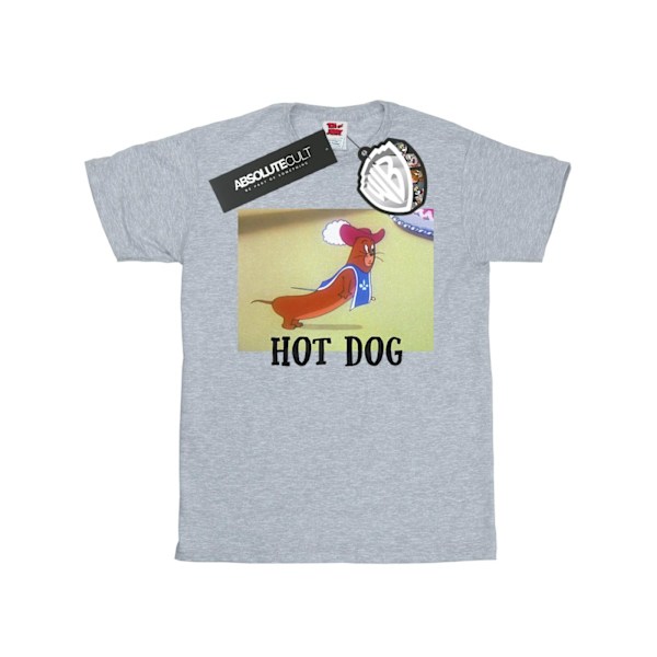 Tom And Jerry Girls Hot Dog Bomull T-shirt 5-6 År Sport Grå Sports Grey 5-6 Years