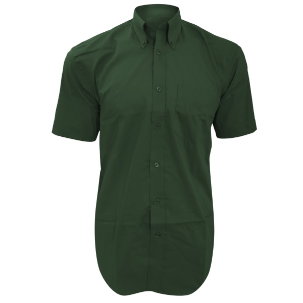 Kustom Kit Herr Kortärmad Corporate Oxford Shirt 17,5 tum Bo Bottle Green 17.5inch