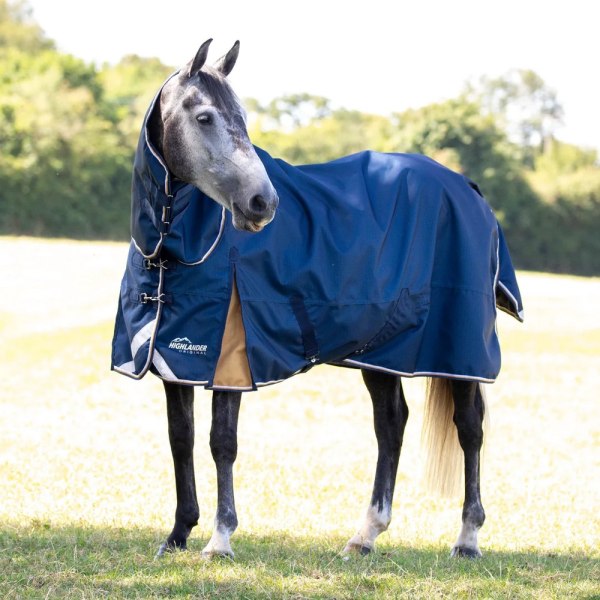 Highlander Plus Combo Neck Lite Horse Turnout Matta 6´ 9 Marinblå Navy 6´ 9