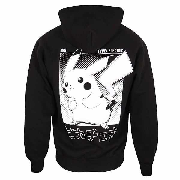 Pokemon Unisex Vuxen Pikachu Halvton Hoodie L Svart Black L