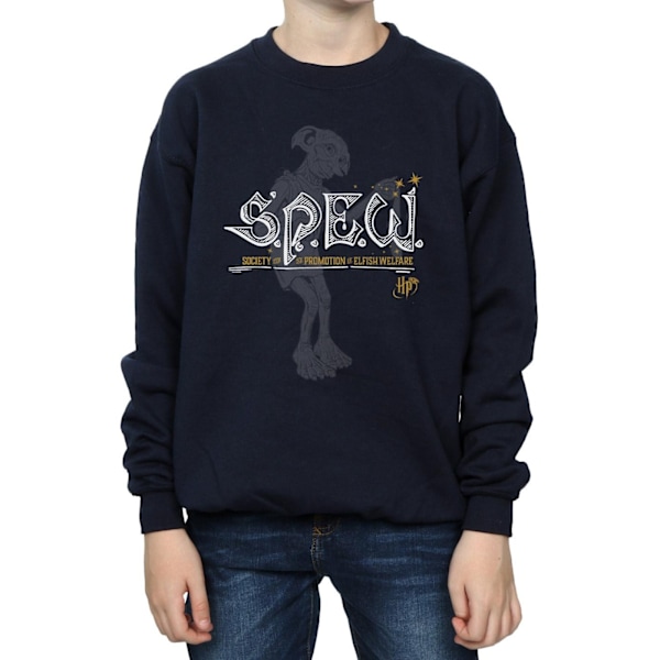 Harry Potter Pojkar Dobby Elfish Welfare Sweatshirt 7-8 År Marinblå Navy Blue 7-8 Years