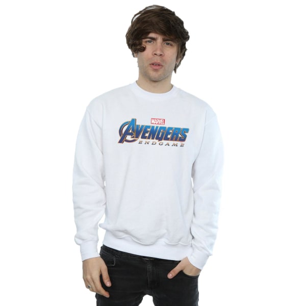 Marvel Mens Avengers Endgame Logo Sweatshirt 5XL Vit White 5XL