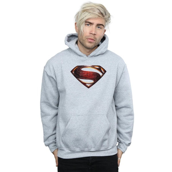 DC Comics Mens Justice League Movie Superman Emblem Hoodie XL S Sports Grey XL