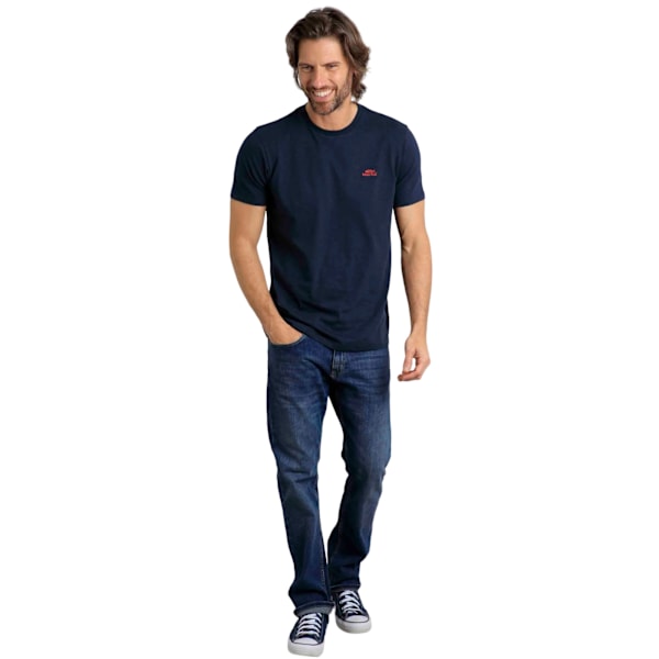 Weird Fish Herr Logo Ekologisk Bomulls T-shirt M Marinblå Navy M