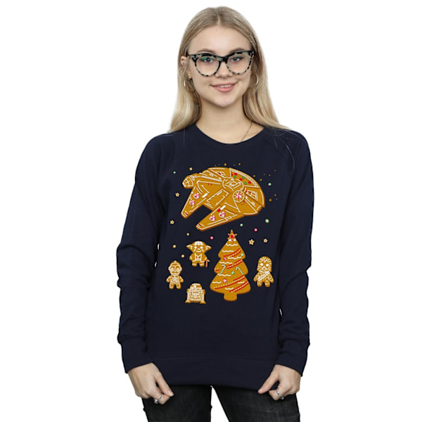 Star Wars Damkläder/Dam Gingerbread Rebels Sweatshirt XXL Marinblå Navy Blue XXL