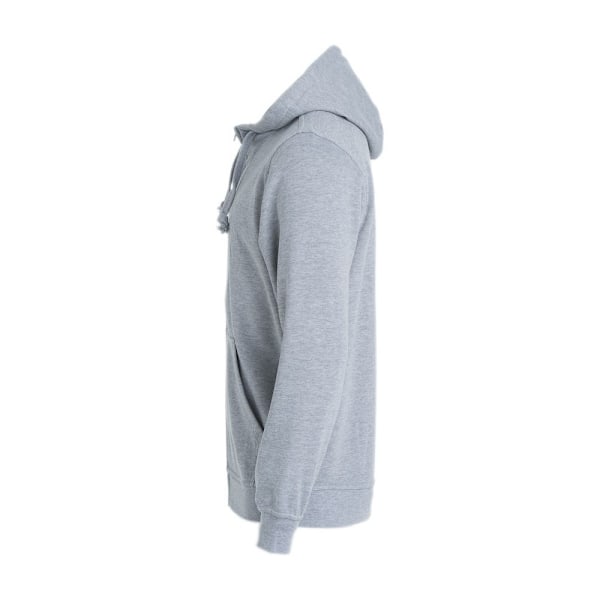 Clique Herr Basic Full Zip Hoodie 4XL Grå Melange Grey Melange 4XL