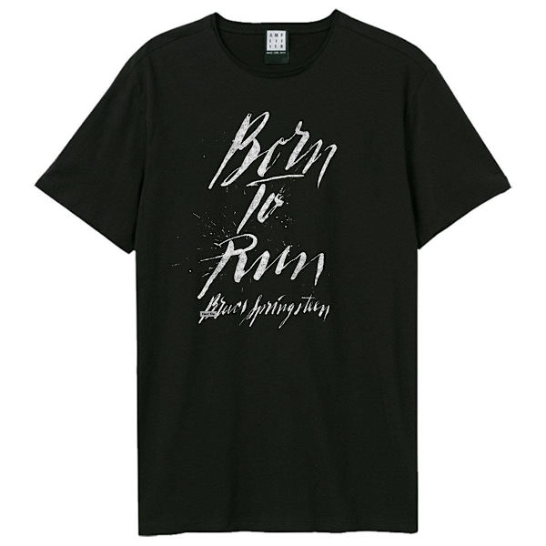 Amplified Unisex Adult Born To Run Bruce Springsteen T-Shirt S Black S