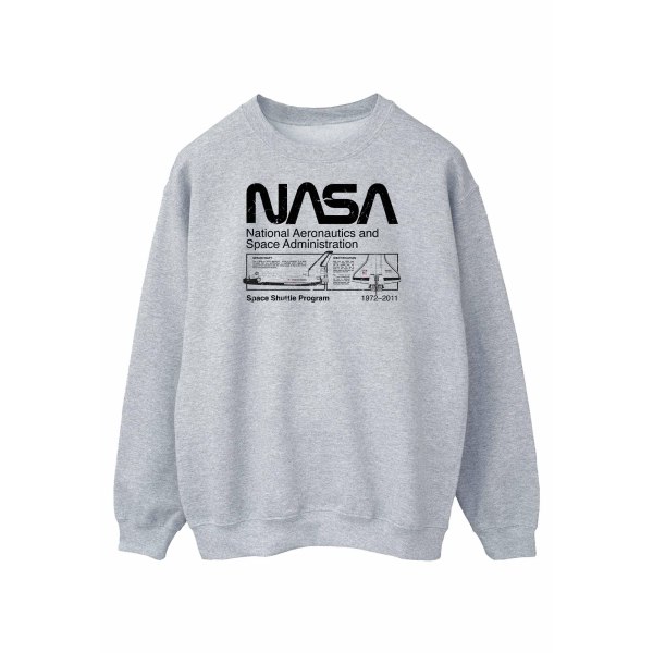 NASA Herr Space Shuttle Sweatshirt XXL Svart Black XXL