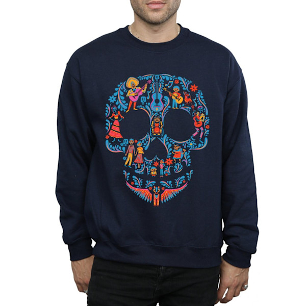 Disney Herr Coco Dödskalle Mönster Sweatshirt XL Marinblå Navy Blue XL