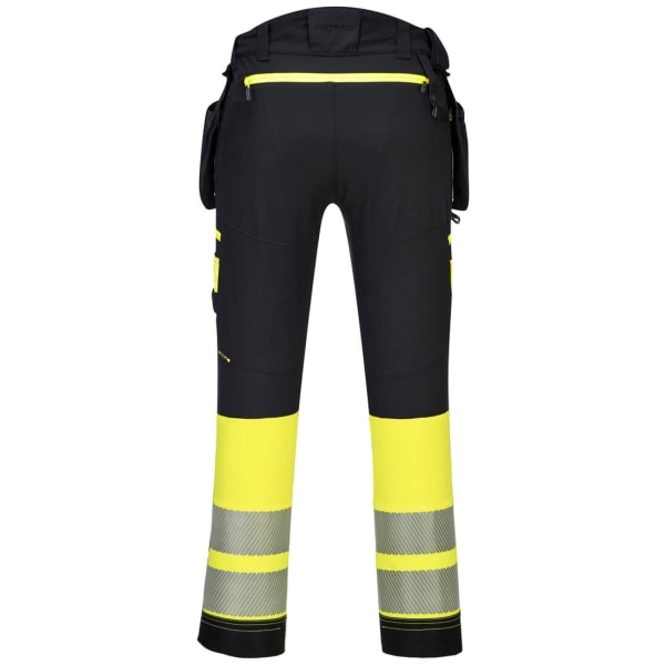 Portwest Mens DX4 Class 1 Hi-Vis Avtagbar hölsterficka Trou Yellow/Black 36R