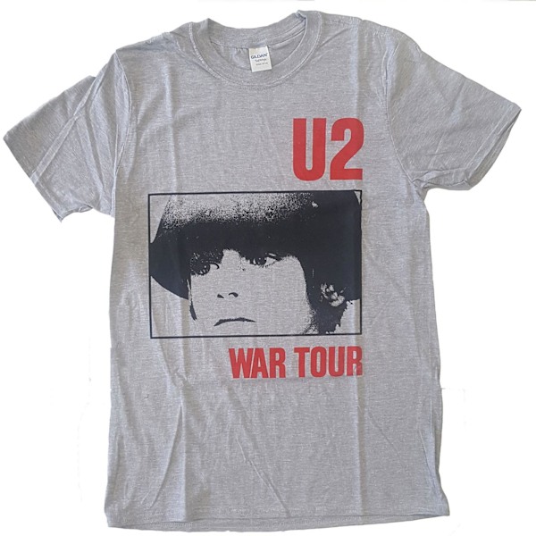 U2 Unisex Vuxen War Tour Bomulls T-shirt M Grå Grey M