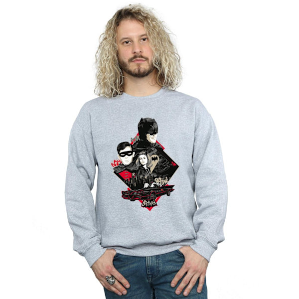 DC Comics Herr Batman TV-serie Karaktär Skyline Sweatshirt M Sports Grey M