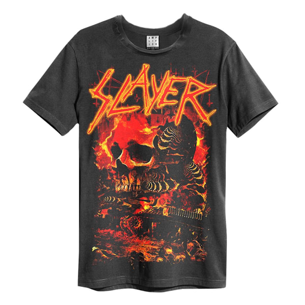 Amplified Unisex Vuxen War Skull Slayer T-shirt XL Kol Charcoal XL