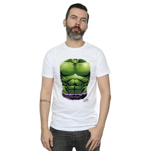 Marvel Hulk Chest Burst T-shirt L Vit White L