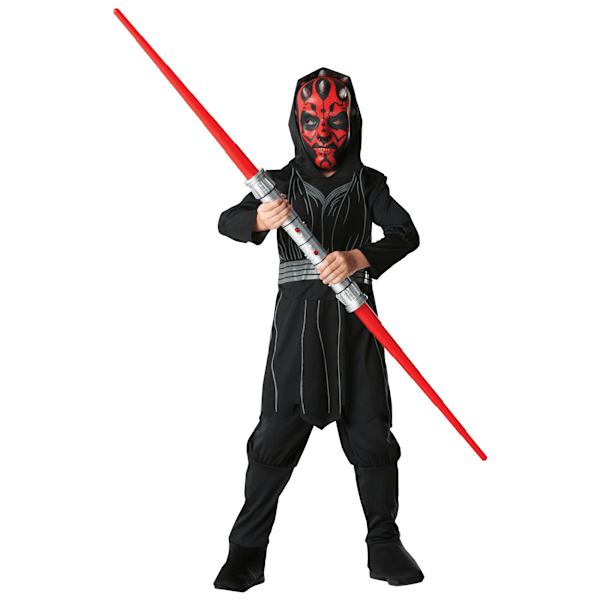 Star Wars Darth Maul Pojkkostym S Svart/Röd Black/Red S