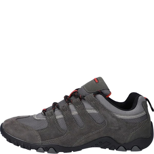 Hi-Tec Quadra II Suede Walking Shoes för män 8 UK Charcoal/Zingy R Charcoal/Zingy Red 8 UK