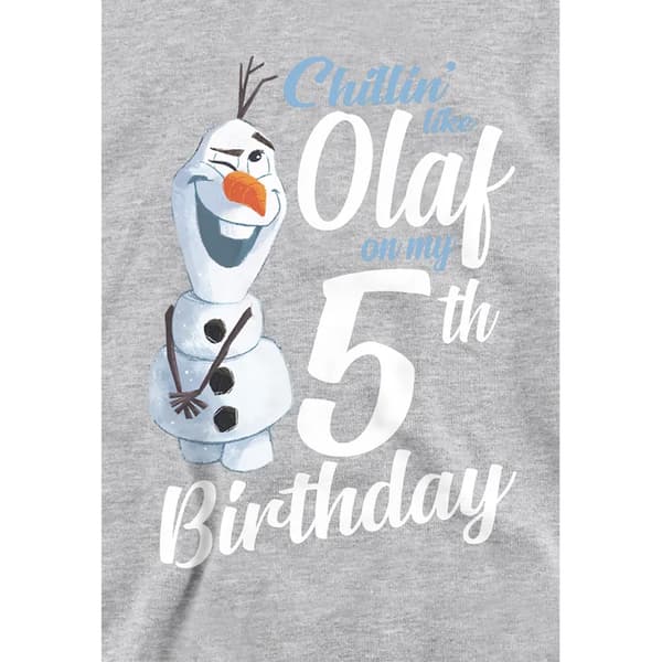 Frozen Barn/Barn Chillin Like Olaf Heather 5-årsdag Pu Athletic Heather 7-8 Years