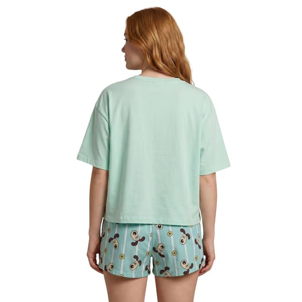 Wallace and Gromit Pyjamasset med kort ärm i bomull för dam Green M