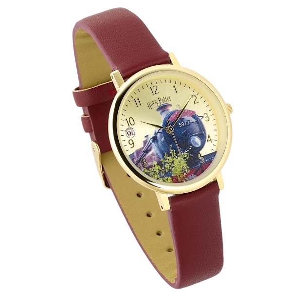 Harry Potter Unisex Vuxen Hogwarts Express Analog Klocka One S Burgundy/Gold One Size