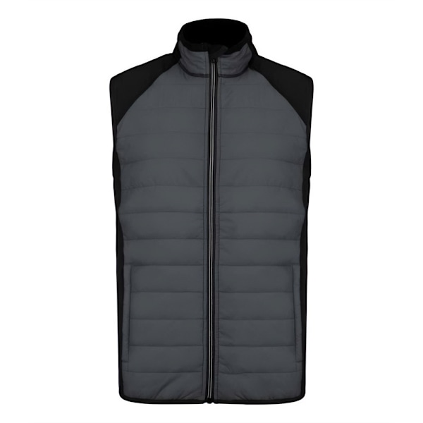 Proact Mens Dual Fabric Padded Sports Body Warmer L Sporty Grey Sporty Grey/Black L