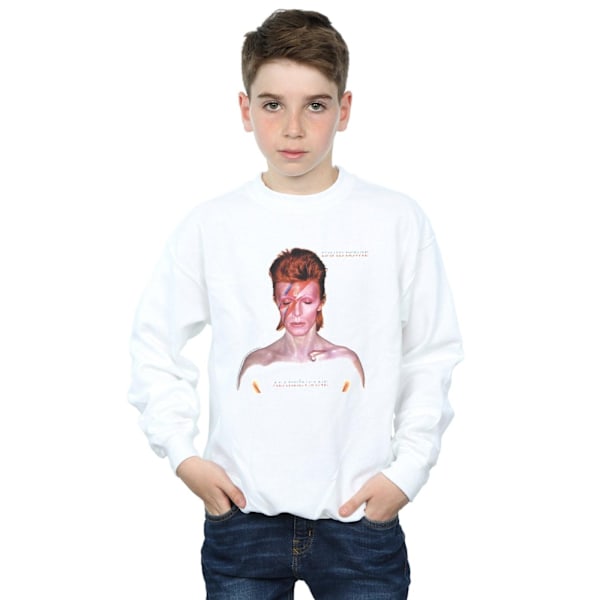 David Bowie Boys Aladdin Sane Version Sweatshirt 7-8 år Vit White 7-8 Years