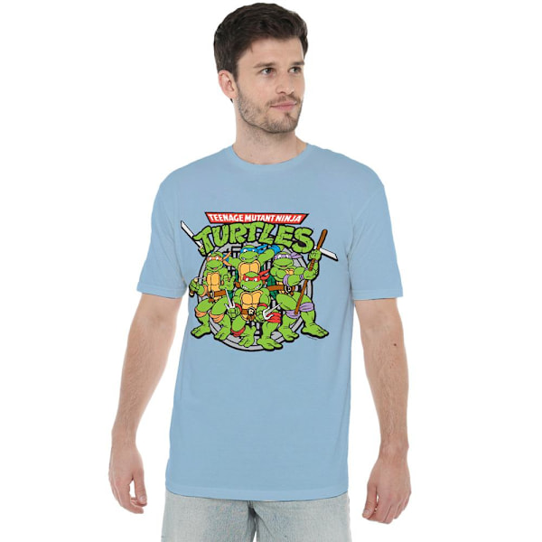Teenage Mutant Ninja Turtles Herr Klassiska Turtles T-Shirt 3XL L Light Blue 3XL