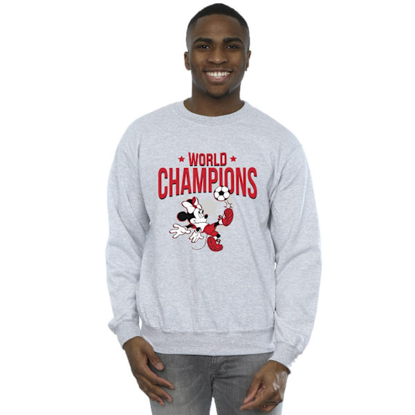 Disney Mens Minnie Mouse World Champions Sweatshirt 3XL Sports Sports Grey 3XL
