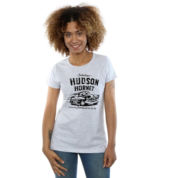 Disney Dam/Kvinnor Bilar Hudson Hornet Bomull T-shirt L Sport Sports Grey L