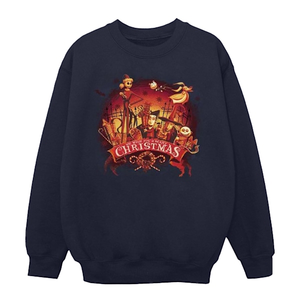 Disney Herr The Nightmare Before Christmas Scary Christmas Sweatshirt Navy Blue M