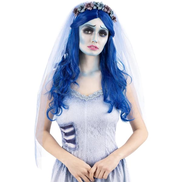 Corpse Bride Dam/Dam Emily Peruk One Size Blå Blue One Size