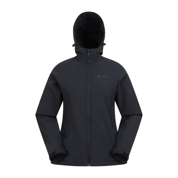 Mountain Warehouse Arctic Vattenavvisande Dunjacka med Fuskpälsfoder för Dam Jet Black 14 UK