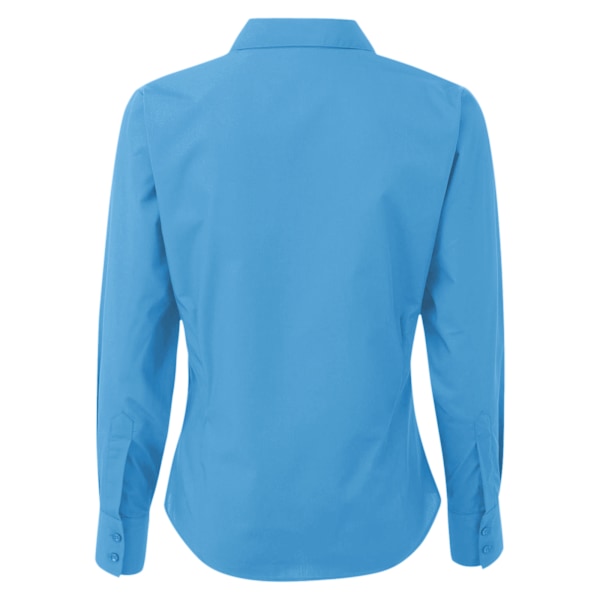 Premier Dam/Dam Poplin Långärmad Blus 18 Safir Sapphire 18
