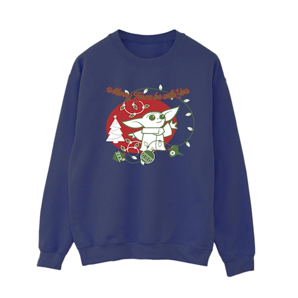 Star Wars The Mandalorian Dam/Damer Baby Yoda Force Be With Navy Blue S