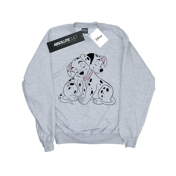 Disney Dam/Kvinnor 101 Dalmatiner Puppy Love Sweatshirt XXL S Sports Grey XXL