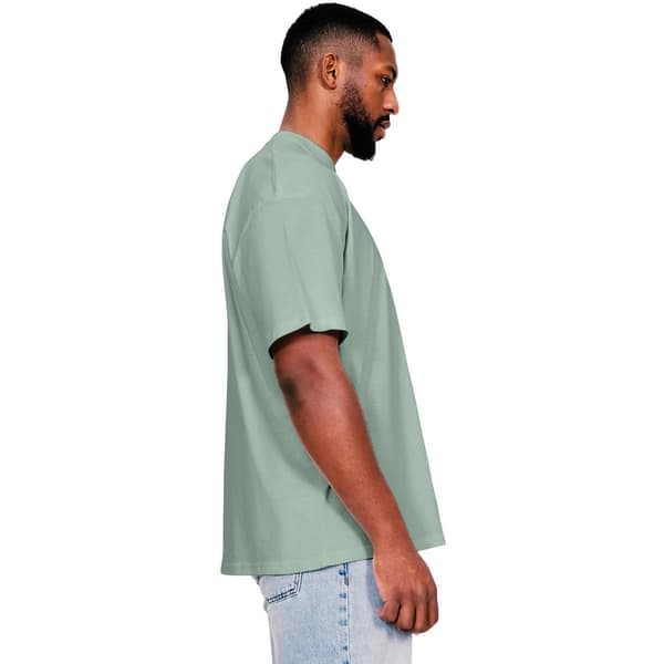 Casual Classics herrringad bomull T-shirt med förlängd halsringning Sage L