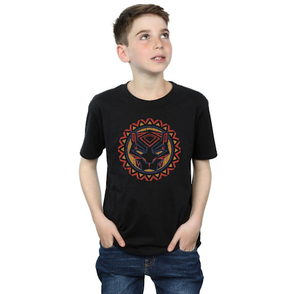 Marvel Boys Black Panther Tribal Panther Icon T-Shirt 9-11 år Black 9-11 Years