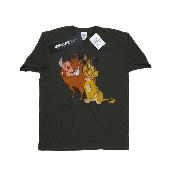 Lejonkungen Herr Klassisk Simba Timon & Pumba Heather T-shirt Light Graphite L